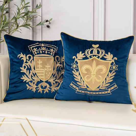 Royal Crest Pillow Covers