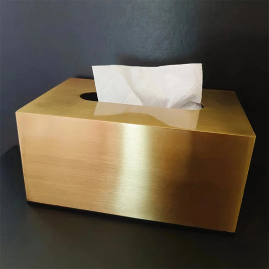 Boîte à Mouchoirs Élégance Dorée - Timeless Vases