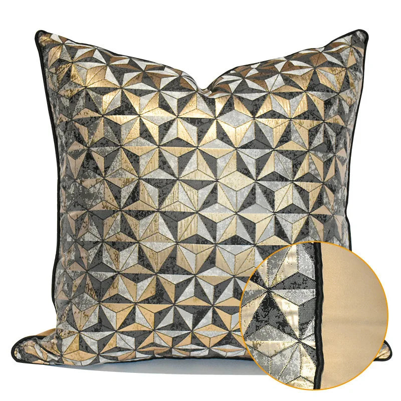 Fodera per cuscino di lusso con design geometrico dorato per divano, decorazione per camera da letto, divano, hotel, casa, 30x50, 45x45, 50x50, 40x60 cm