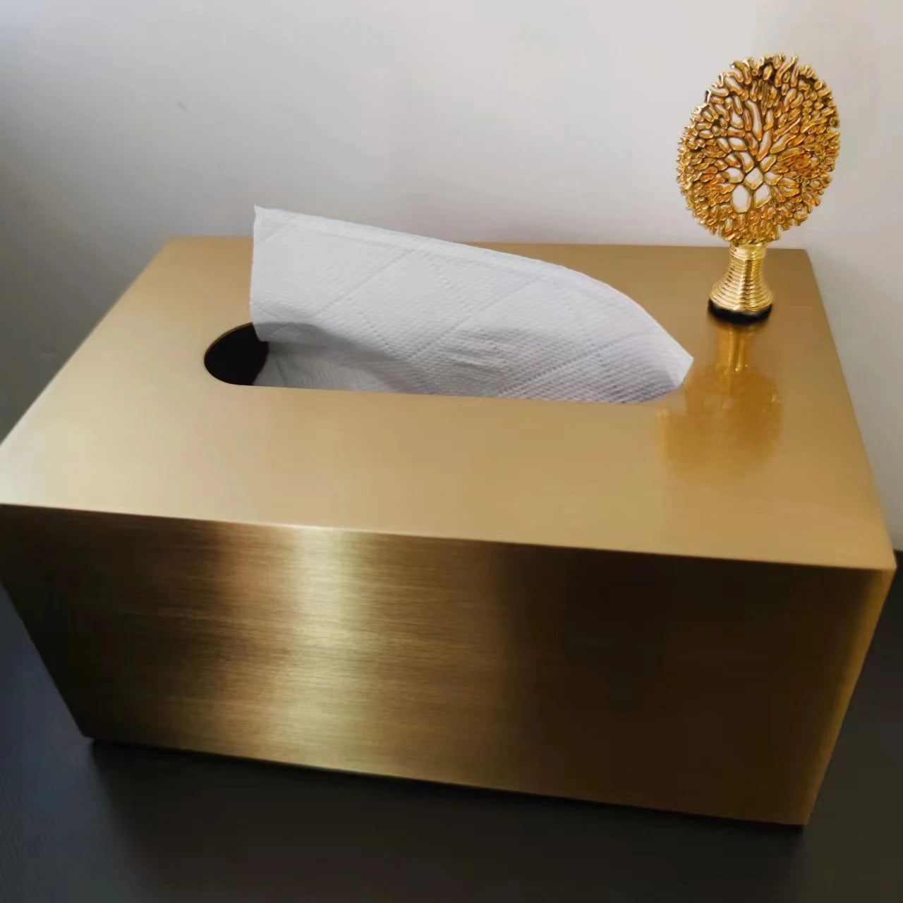 Boîte à Mouchoirs Élégance Dorée - Timeless Vases