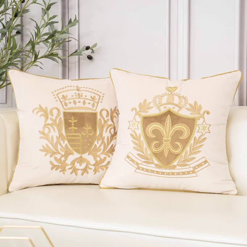 Housses d’Oreiller Blason Royal
