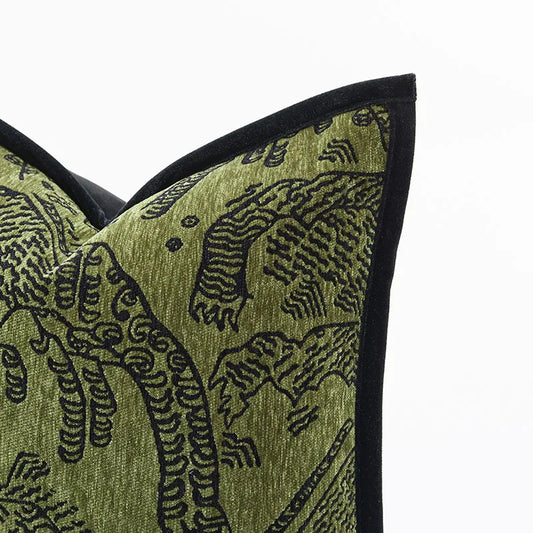 Emerald Jungle Pillow Cover