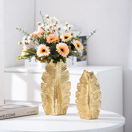 Vase Golden Leaf - Timeless Vases