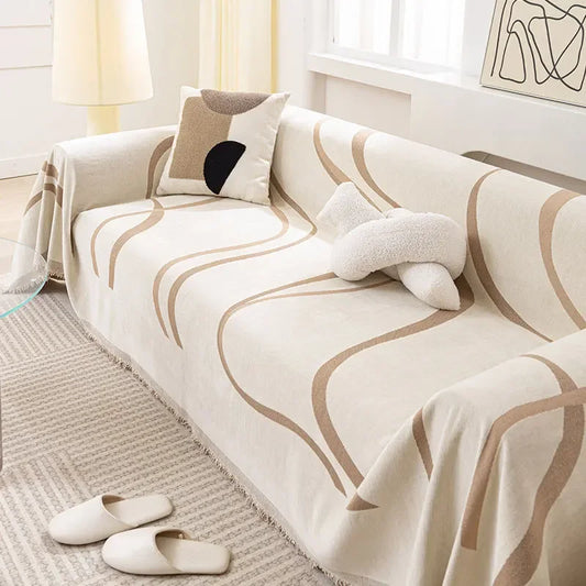 Housse de Canapé Élégance Ondulée