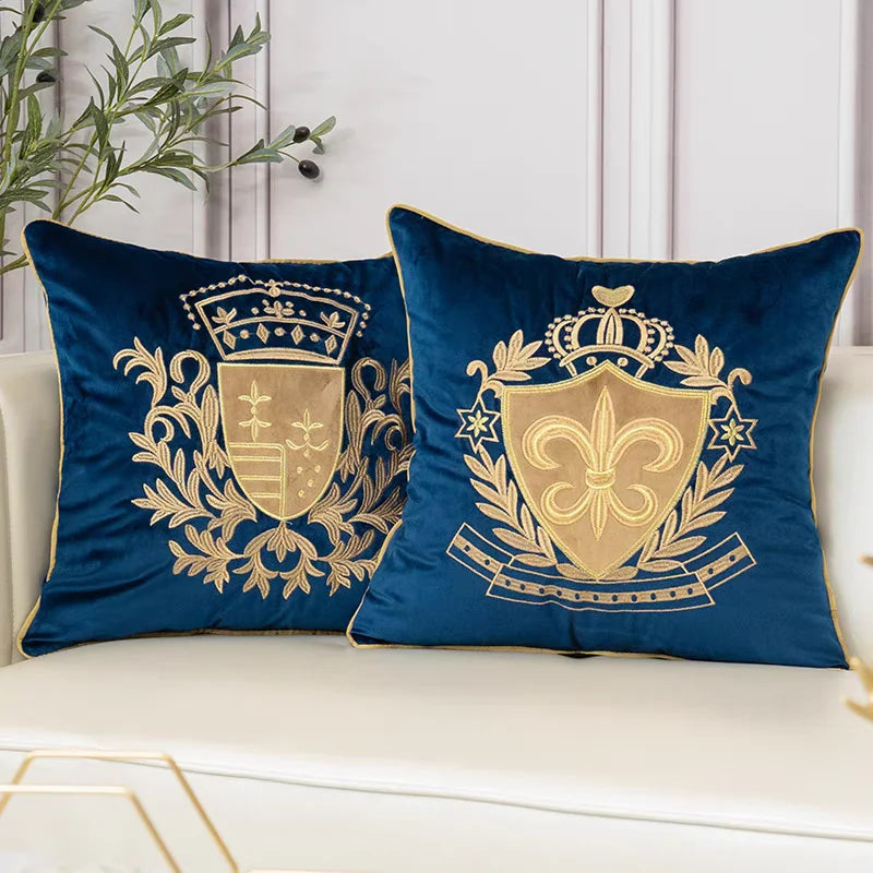 Housses d’Oreiller Blason Royal