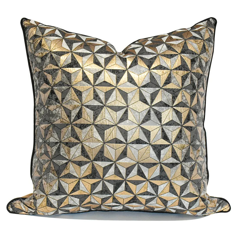 Fodera per cuscino di lusso con design geometrico dorato per divano, decorazione per camera da letto, divano, hotel, casa, 30x50, 45x45, 50x50, 40x60 cm