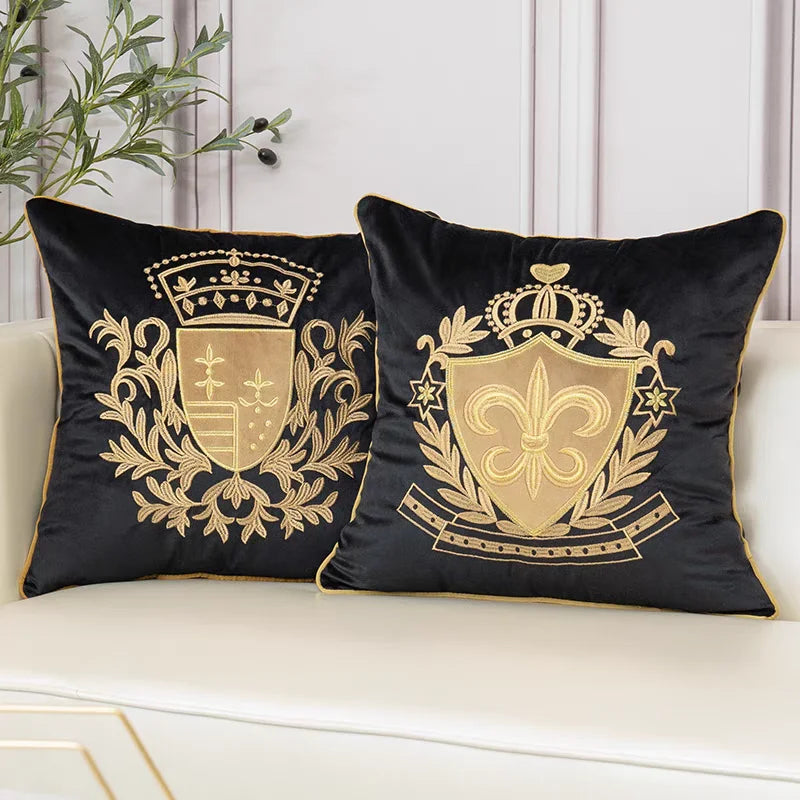 Housses d’Oreiller Blason Royal
