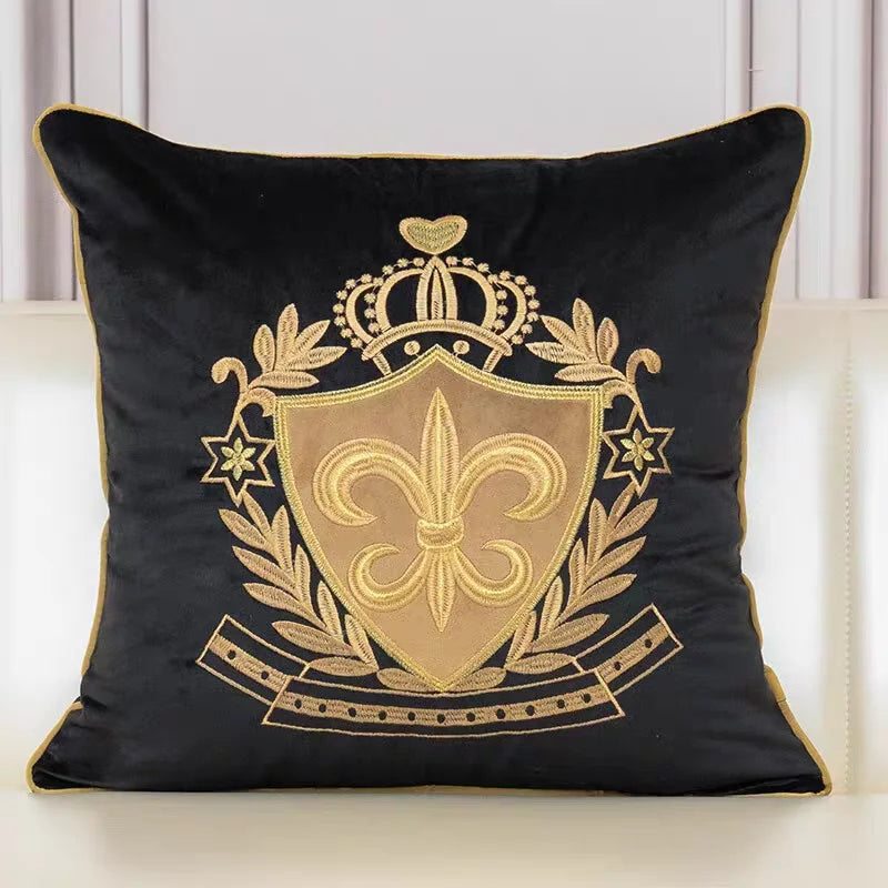 Housses d’Oreiller Blason Royal