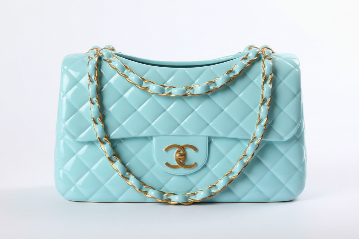 Vase turquoise clair